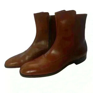 FootJoy Classics Men’s Brown Leather Dress Boots Zip Up Size 12 R